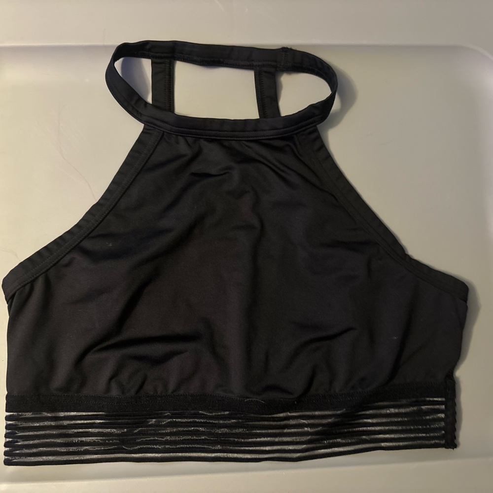 Victoria Sport Black High Neck Sports Bra